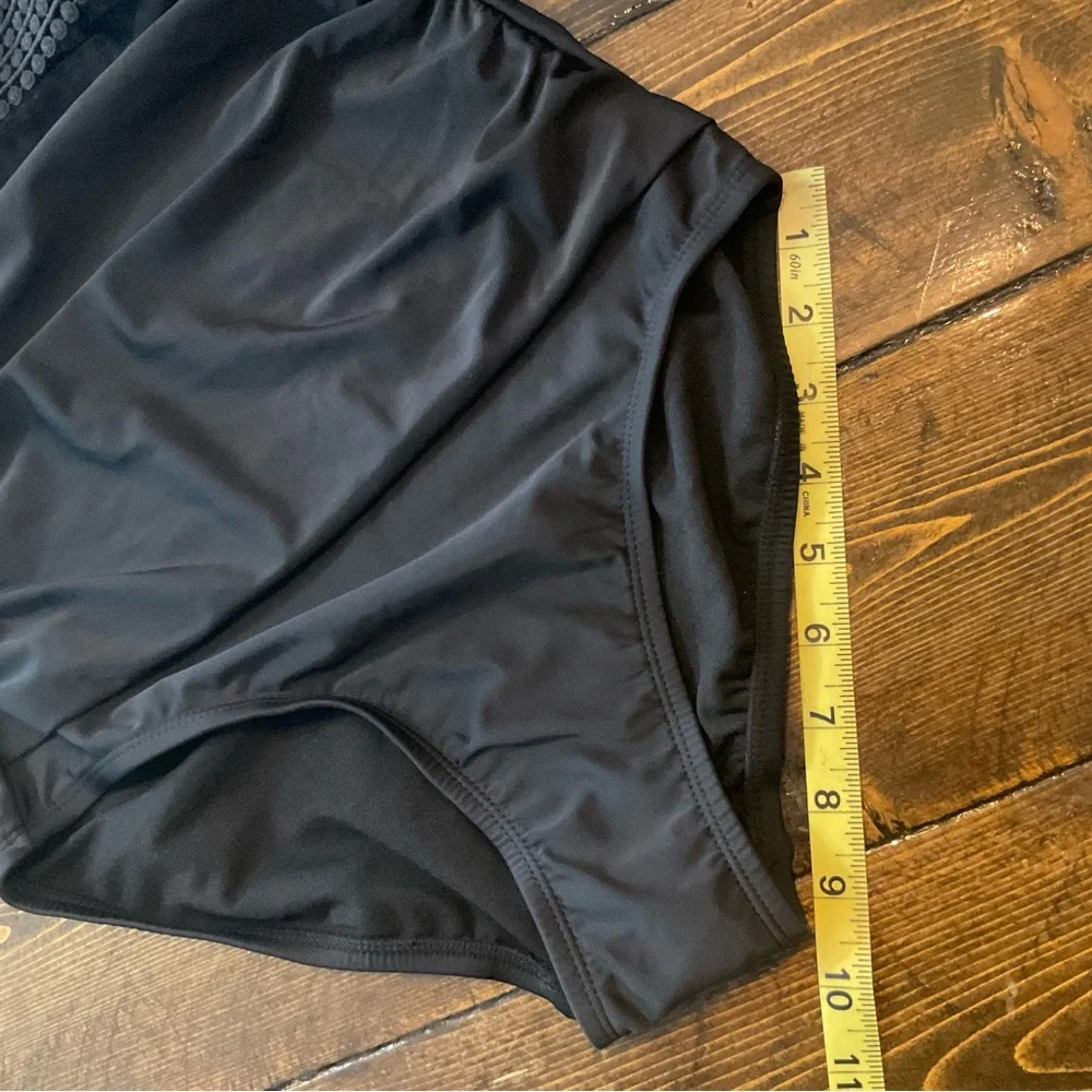 Kona Sol Elegant Black One-Piece Swimsuit - Picture 9 of 16